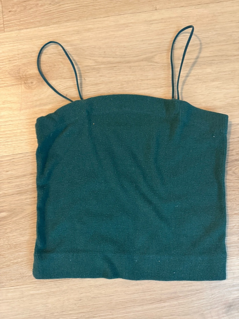 American Eagle Women’s Dark Teal Ribbed Knit Cami Top